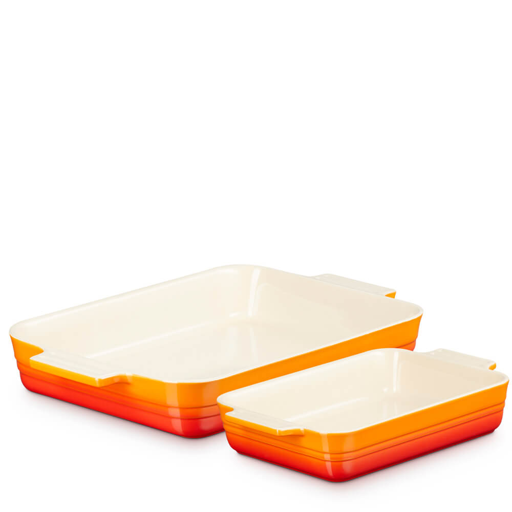 Le Creuset Stoneware Set of 2 Rectangular Dishes